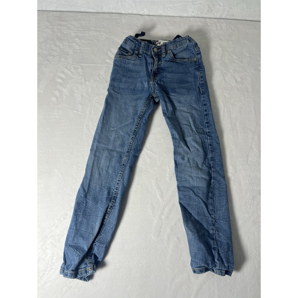 Levi's 502 Taper Jeans Boys Size 8 Regular Blue Adjustable Waist Tapered Denim
